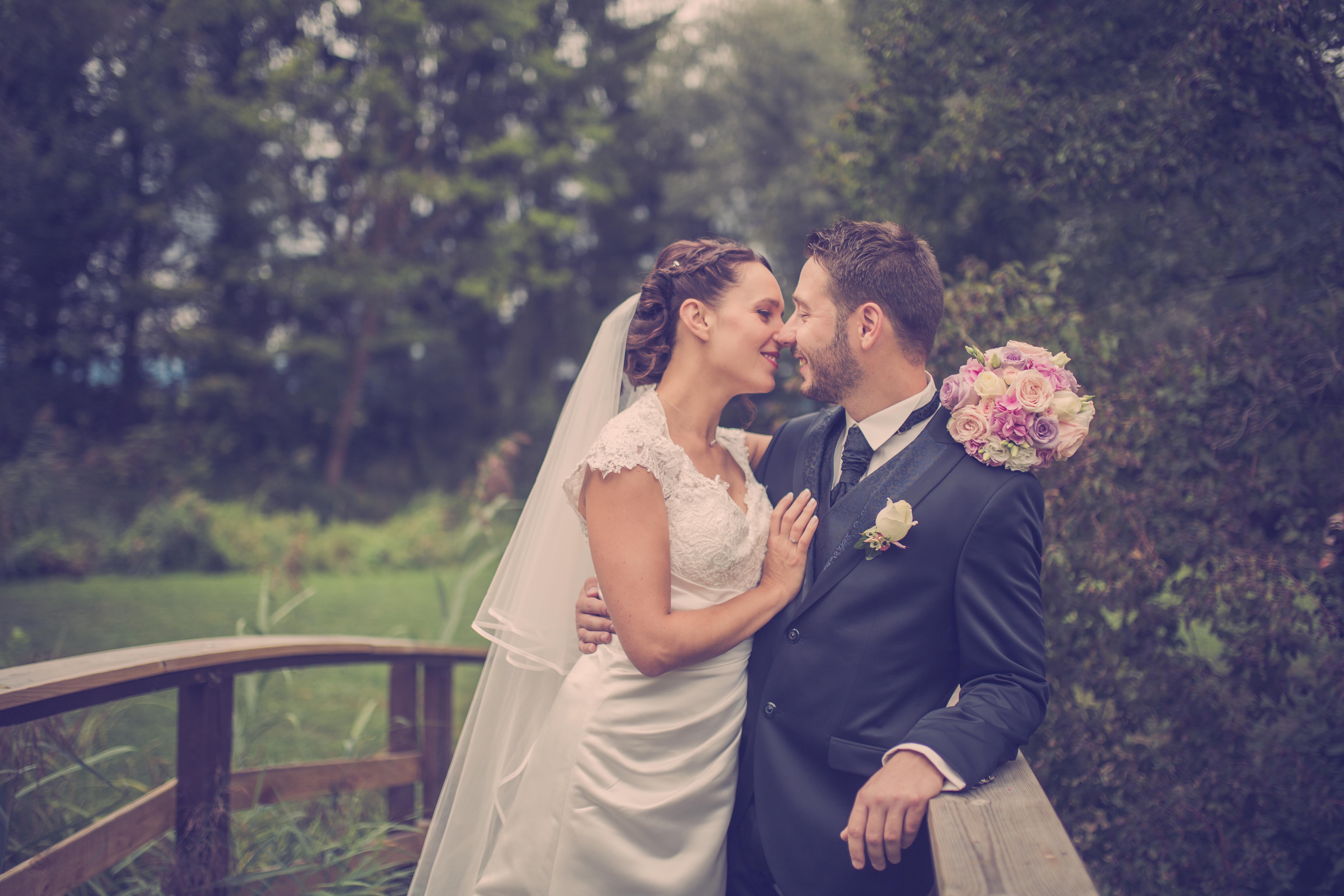 Hochzeitbilder vom Brautpaar in Biesheim